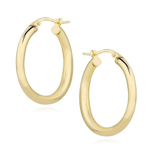 Cercei rotunzi argint placati cu aur galben Ø26 mm Classic DiAmanti G0127DG-DIA (Argint 925‰ 3,6 g.)